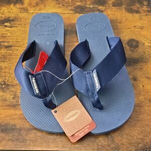 Havaianas Men's Unisex Urban Basic Flip Flops Blue 9/10